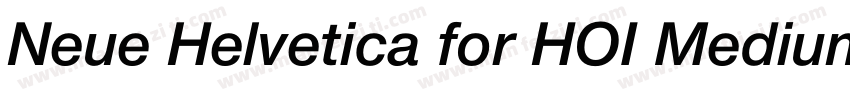 Neue Helvetica for HOI Medium字体转换